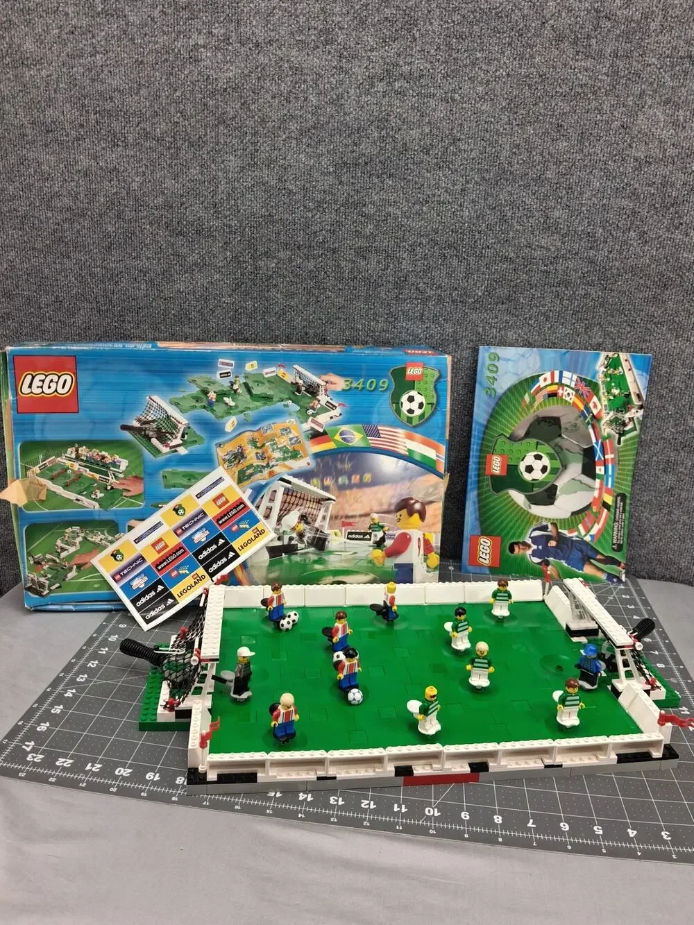 Lego 3409 Championship Challenge Soccer Complete Box Manual All Pieces Parts
